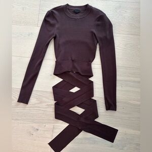 Revolve NBD crop top with waist tie bow